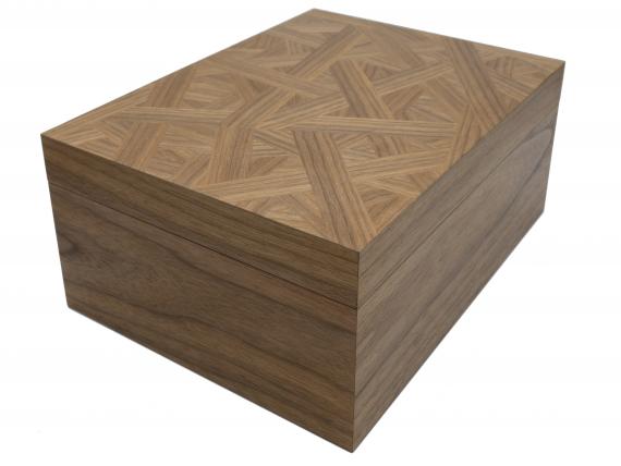 Picture of Black Walnut Document Box with Random Pattern Lid